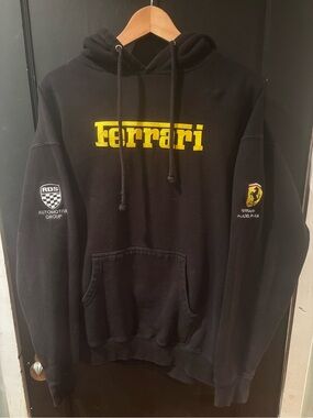 Ferrari Philadelphia Black Hoodie RDS Automotive Group Embroidered Size XL Rare